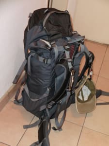 Rucksack vorm Abflug